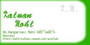 kalman mohl business card